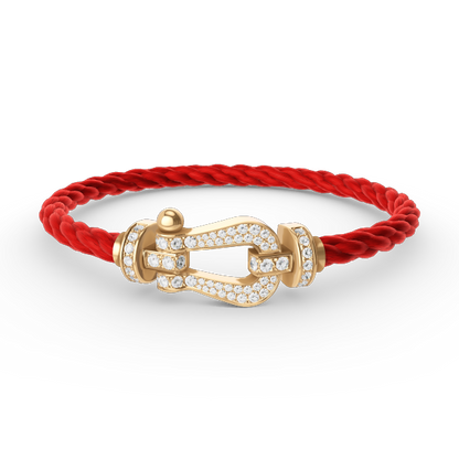 [Aetheris]FORCE LARGE HORSESHOE FULL DIAMOND BRACELET - GOLD