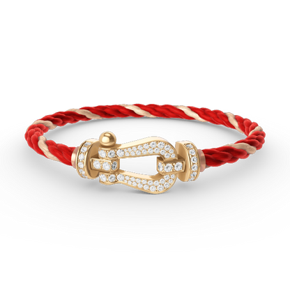 [Aetheris]FORCE LARGE HORSESHOE FULL DIAMOND BRACELET - GOLD