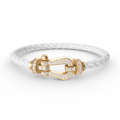 [Aetheris]FORCE LARGE HORSESHOE FULL DIAMOND BRACELET - GOLD
