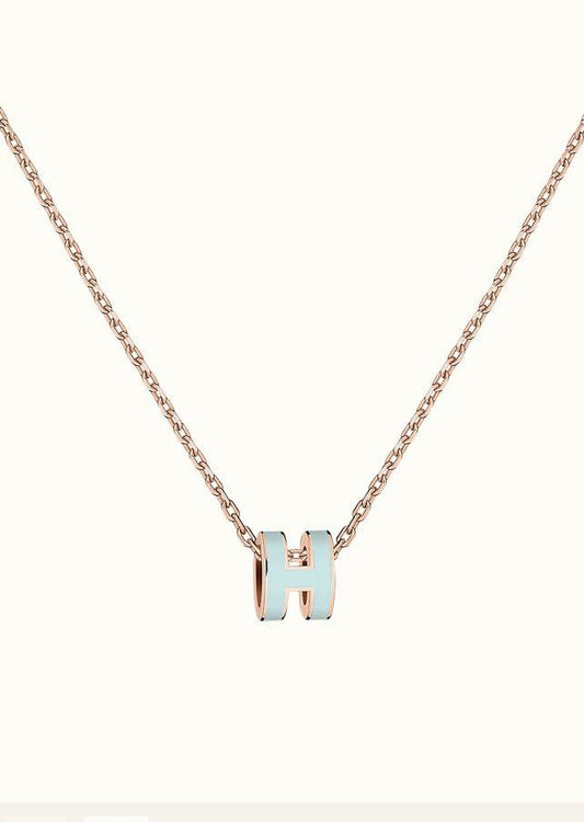 [Aetheris]POP H LIGHT BLUE NECKLACE