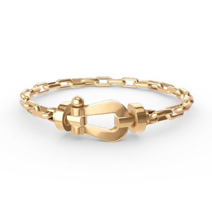 [Aetheris]FORCE LARGE HORSESHOE CLASP METAL BRACELET