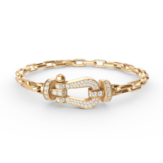 [Aetheris]FORCE LARGE HORSESHOE CLASP METAL BRACELET