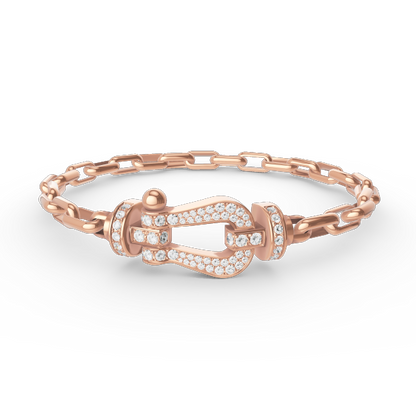 [Aetheris]FORCE LARGE HORSESHOE CLASP METAL BRACELET
