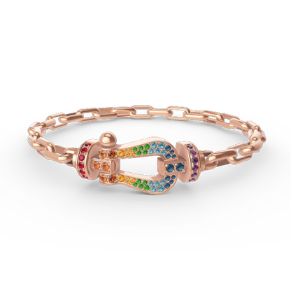 [Aetheris]FORCE LARGE HORSESHOE CLASP METAL BRACELET