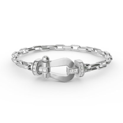 [Aetheris]FORCE LARGE HORSESHOE CLASP METAL BRACELET