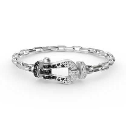 [Aetheris]FORCE LARGE HORSESHOE CLASP METAL BRACELET