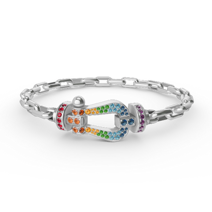 [Aetheris]FORCE LARGE HORSESHOE CLASP METAL BRACELET
