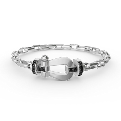 [Aetheris]FORCE LARGE HORSESHOE CLASP METAL BRACELET