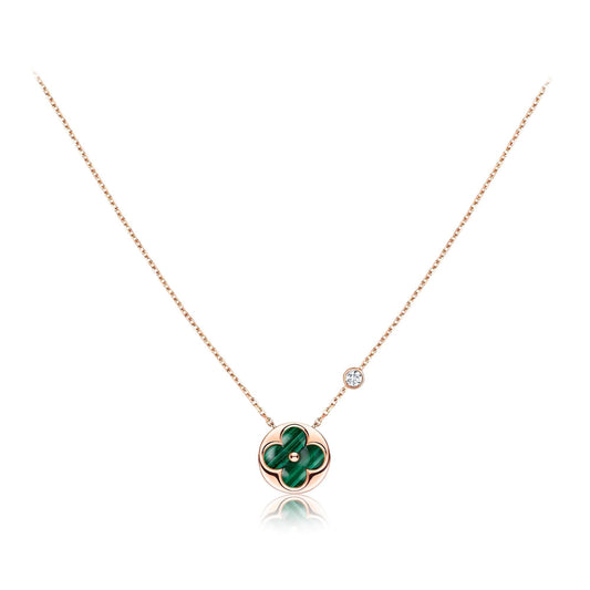 [Aetheris]SUN PEDANT ROSE GOLD 1 DIAMOND NECKLACE