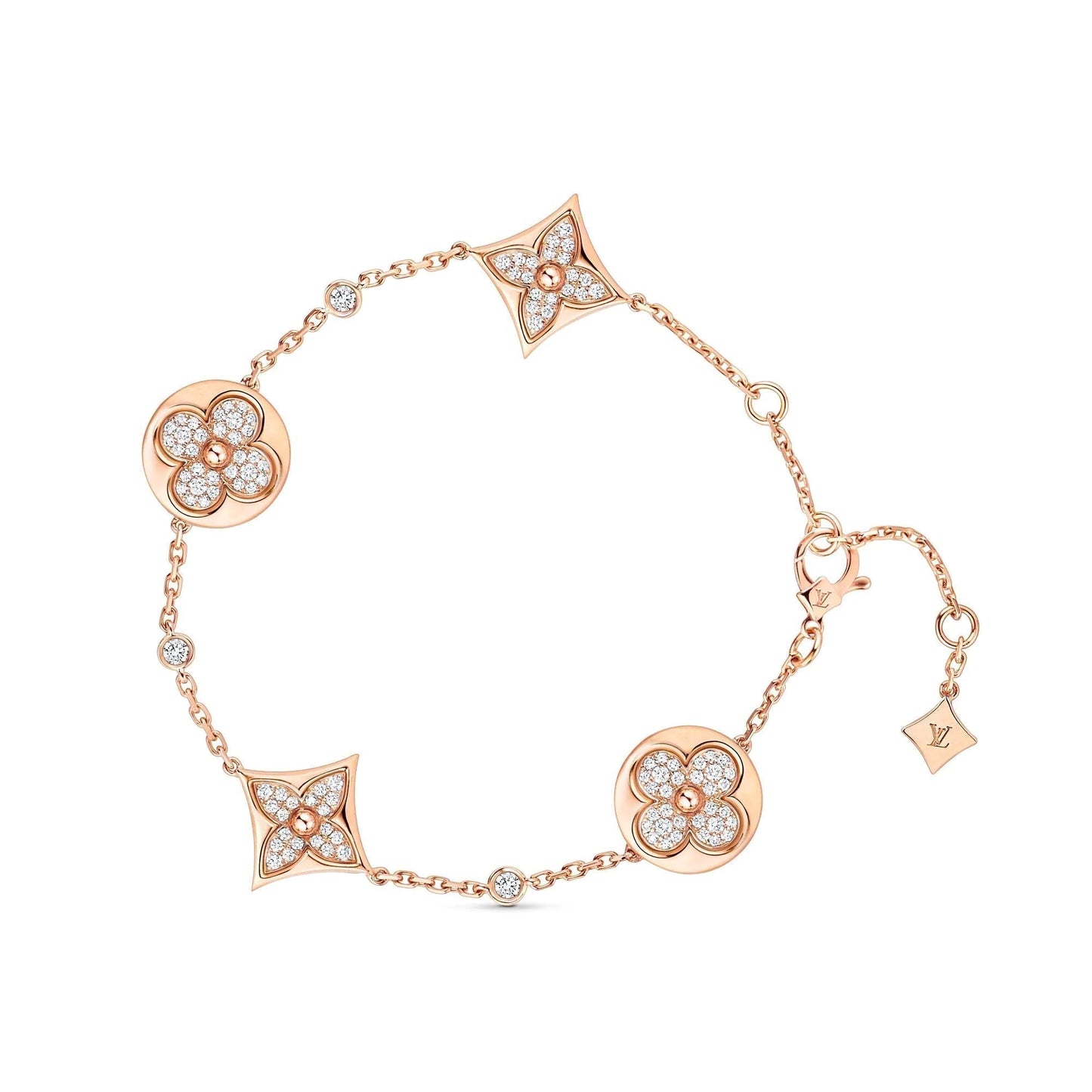 [Aetheris]STAR AND SUN 4 MOTIFS GOLD DIAMONDS BRACELET