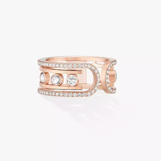 [Aetheris]OPEN MOVE 10-DIAMOND PAVÉ RING