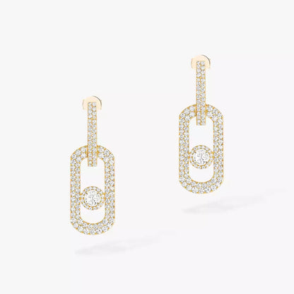 [Aetheris]SO MOVE XL FULL-PAVÉ DIAMOND PENDANT EARRINGS