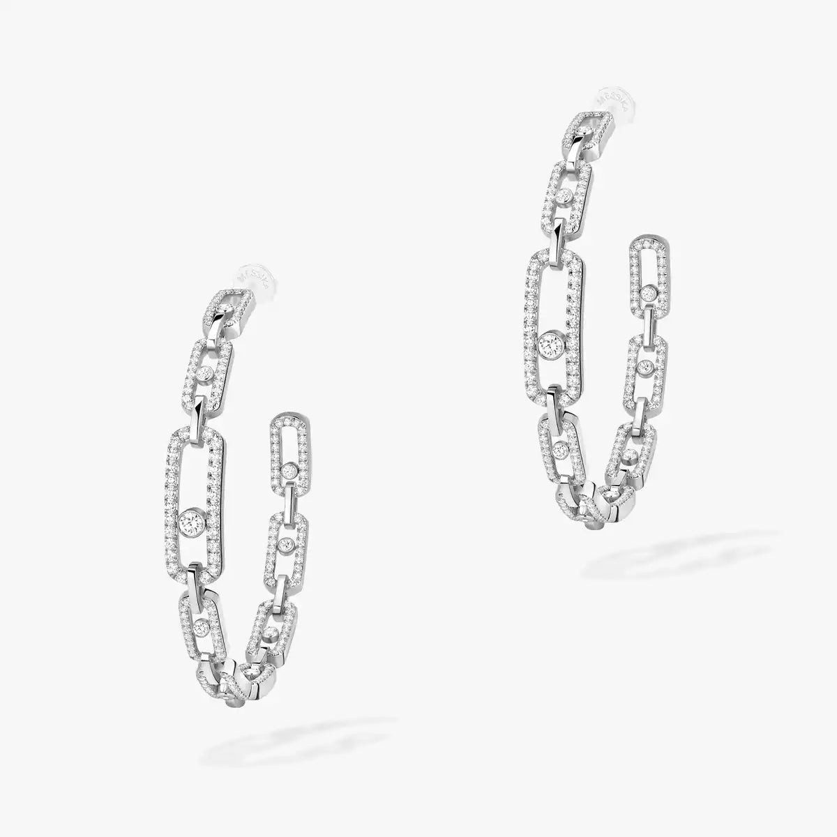 [Aetheris]MOVE LINK KINETIC DIAMOND HOOP-OHRRINGE