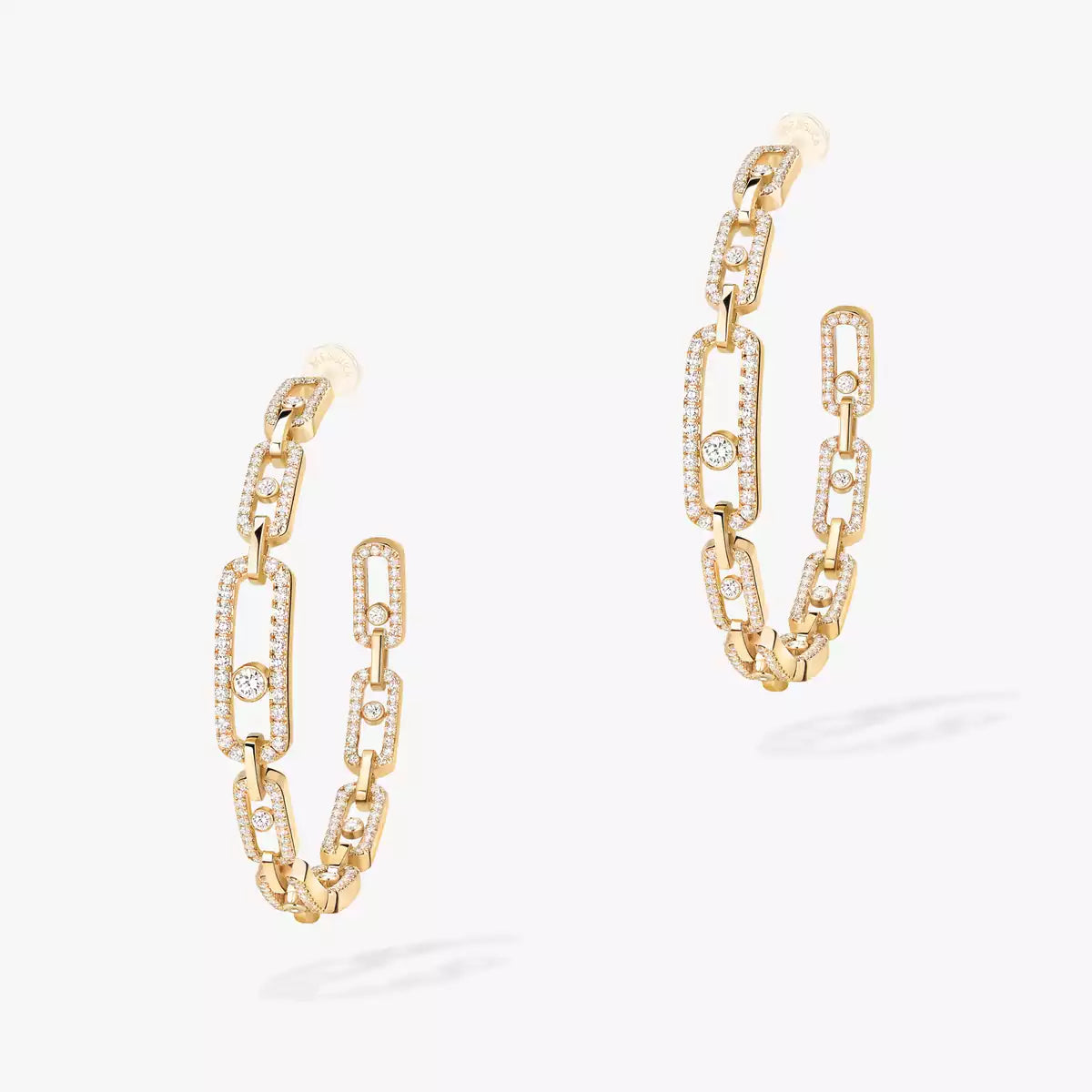 [Aetheris]MOVE LINK KINETIC DIAMOND HOOP-OHRRINGE