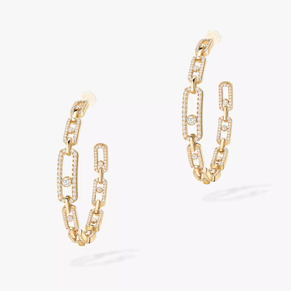 [Aetheris]MOVE LINK KINETIC DIAMOND HOOP-OHRRINGE