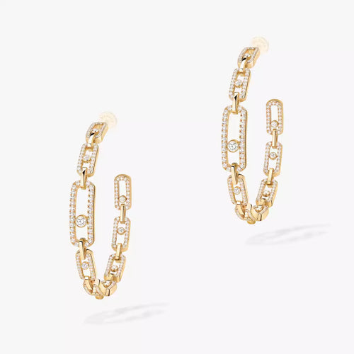 [Aetheris]MOVE LINK KINETIC DIAMOND HOOP-OHRRINGE