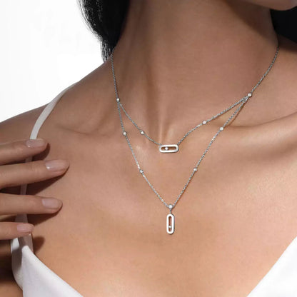 [Aetheris]MOVE UNO DOUBLE-PENDANT NECKLACE