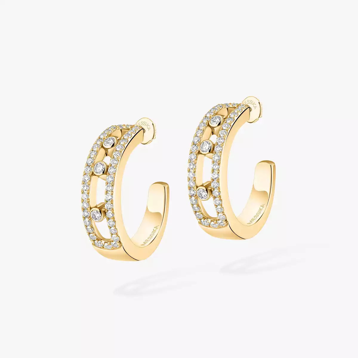 [Aetheris]MOVE PAVÉ DIAMOND HOOP-OHRRINGE