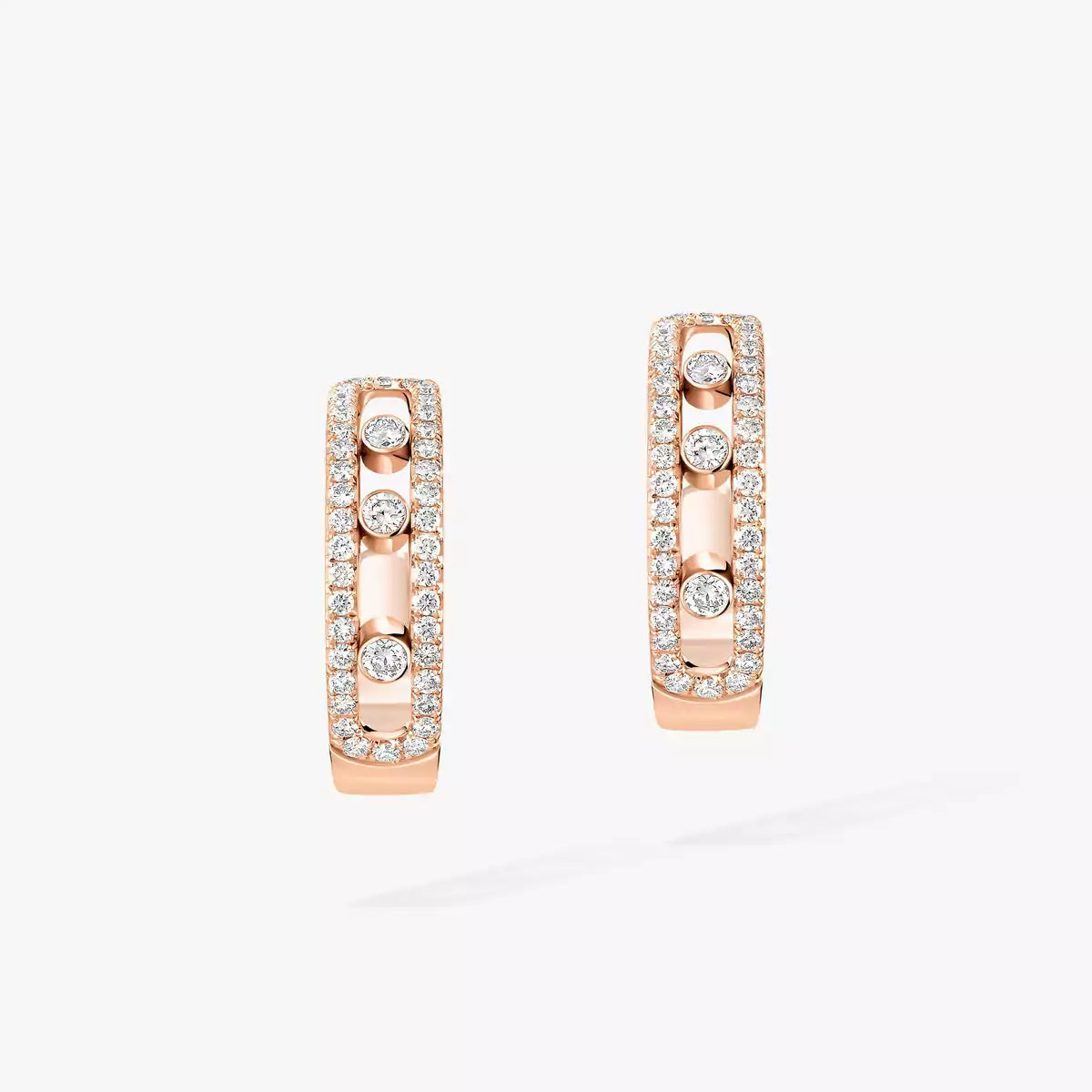 [Aetheris]MOVE PAVÉ DIAMOND HOOP-OHRRINGE