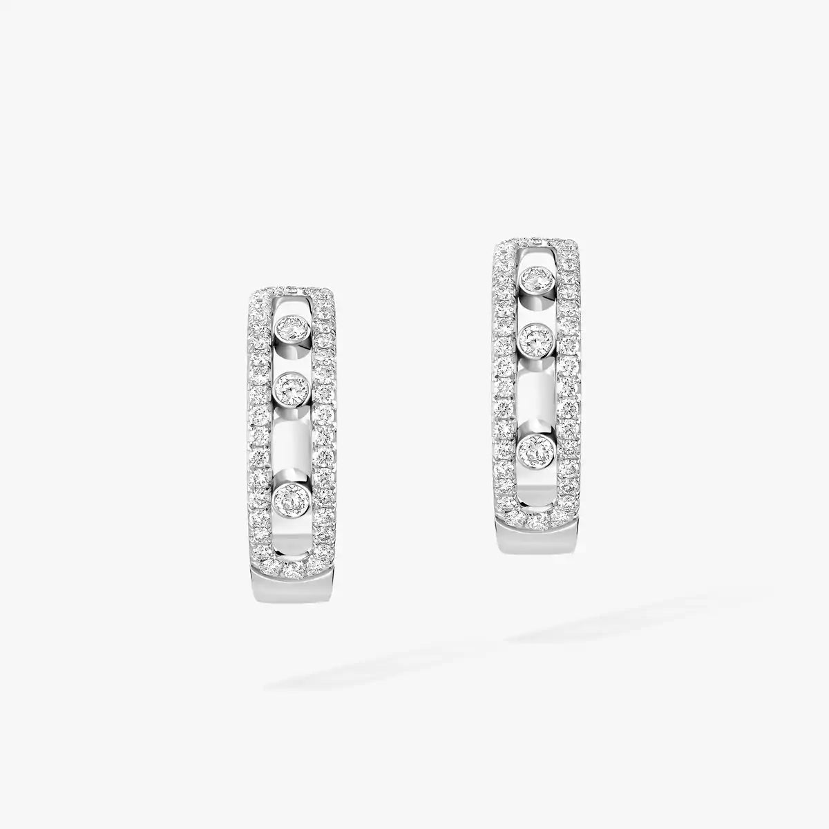 [Aetheris]MOVE PAVÉ DIAMOND HOOP-OHRRINGE