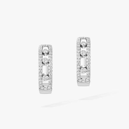 [Aetheris]MOVE PAVÉ DIAMOND HOOP-OHRRINGE