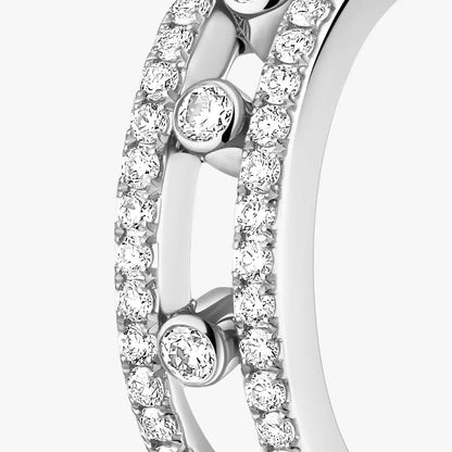 [Aetheris]MOVE PAVÉ DIAMOND HOOP-OHRRINGE
