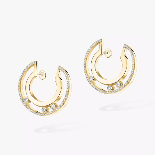 [Aetheris]MOVE ROMANE SMALL DIAMOND HOOP EARRINGS