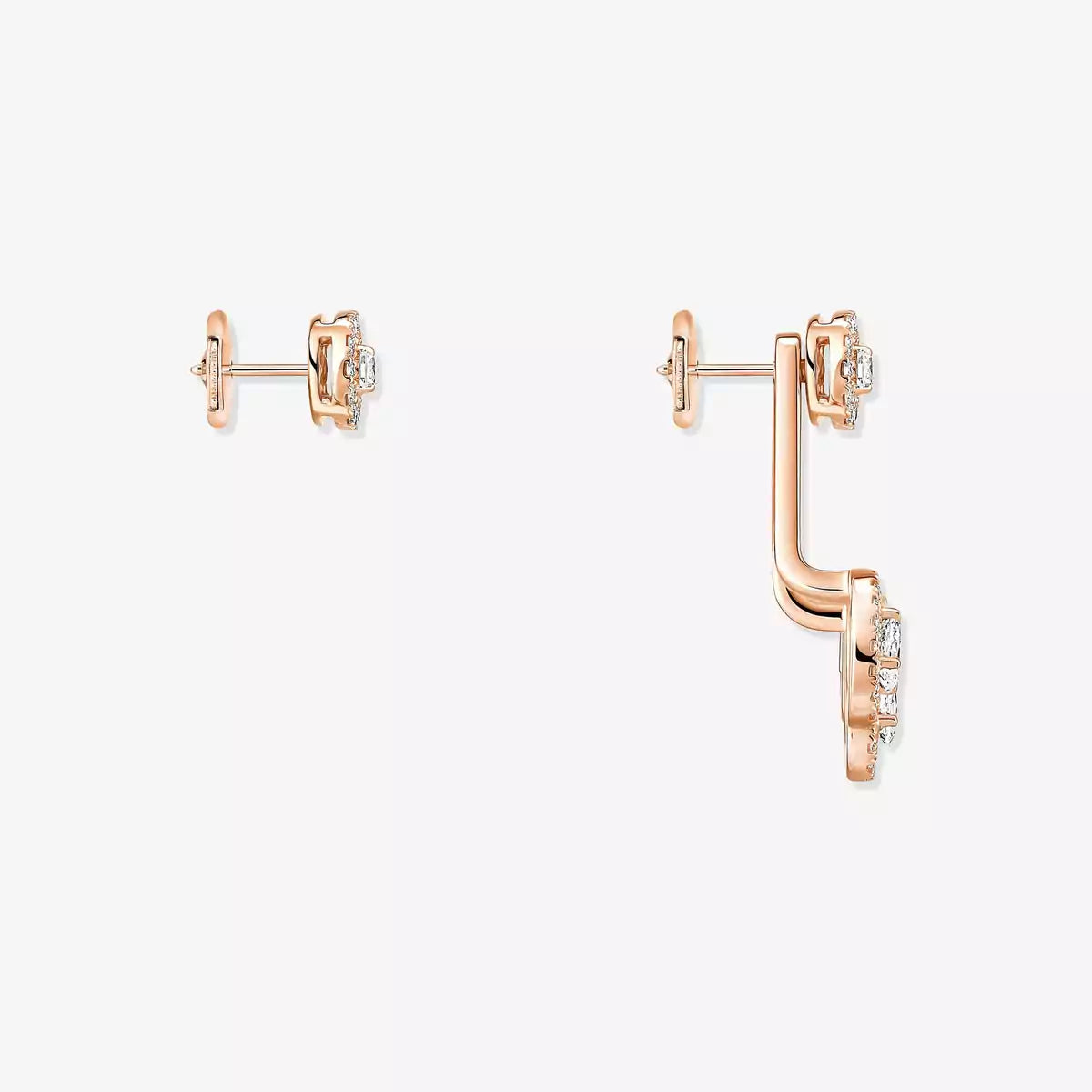 [Aetheris]MY TWIN TRIO DIAMOND EARRINGS