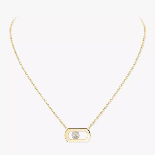 [Aetheris]LARGE MOVE PENDANT SINGLE DIAMOND NECKLACE