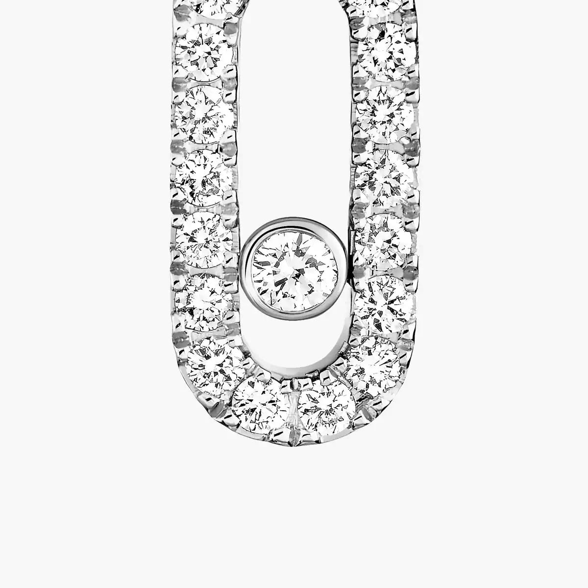[Aetheris]MOVE UNO SINGLE DIAMOND HOOP EARRINGS