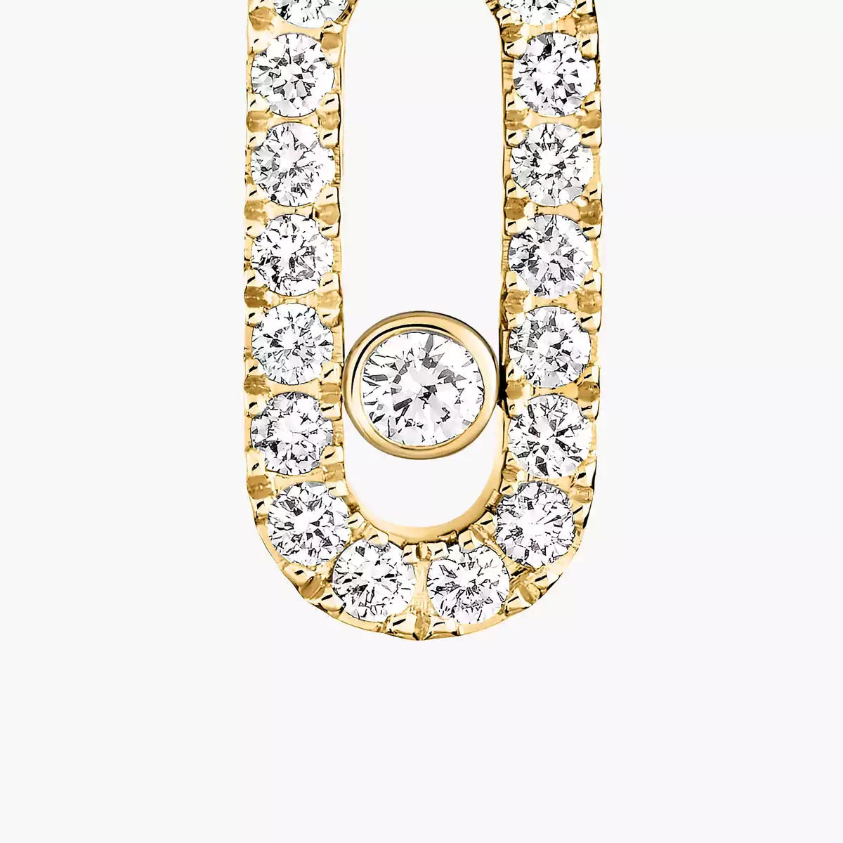 [Aetheris]MOVE UNO SINGLE DIAMOND HOOP EARRINGS