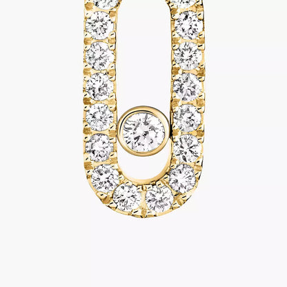 [Aetheris]MOVE UNO SINGLE DIAMOND HOOP EARRINGS