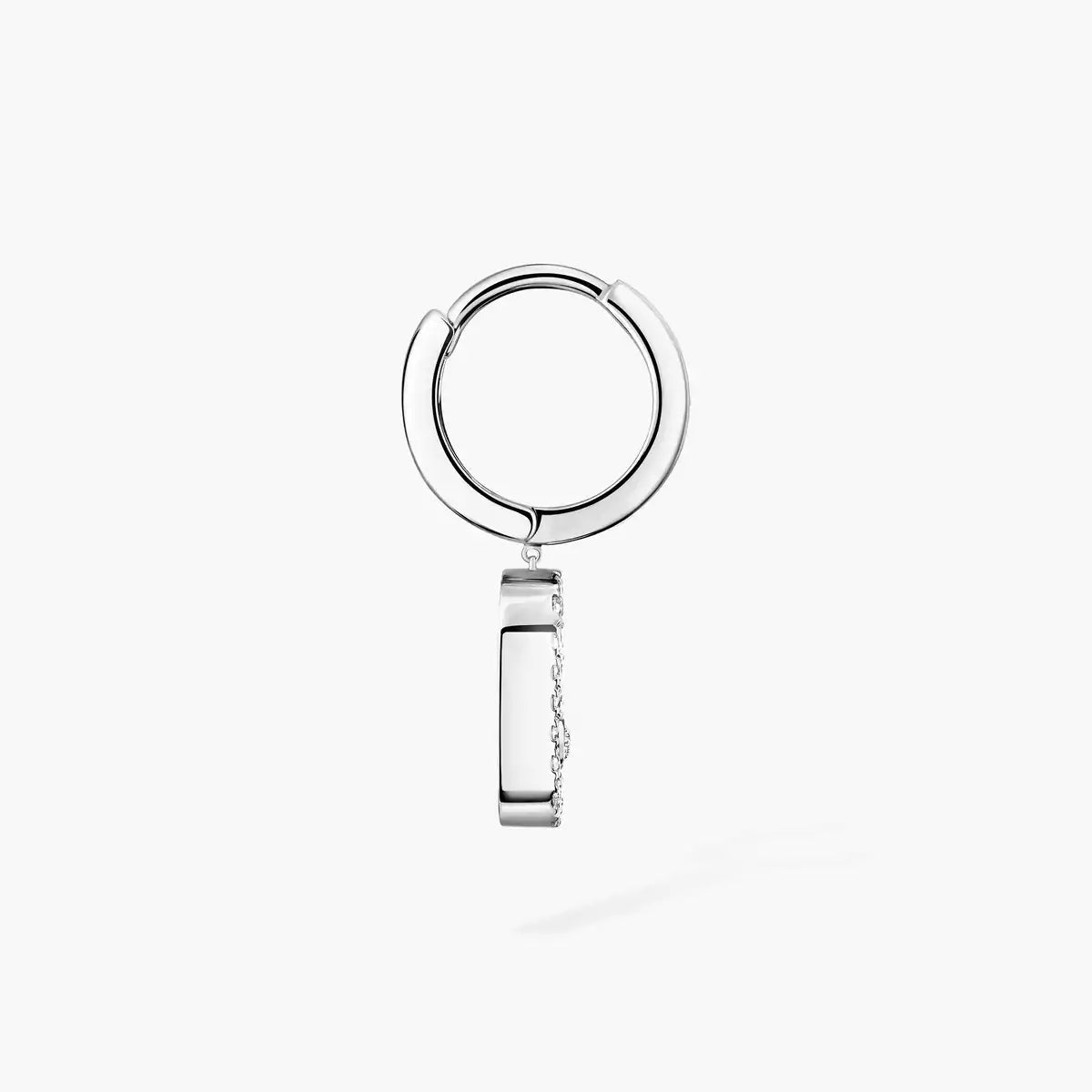 [Aetheris]MOVE UNO SINGLE DIAMOND HOOP EARRINGS