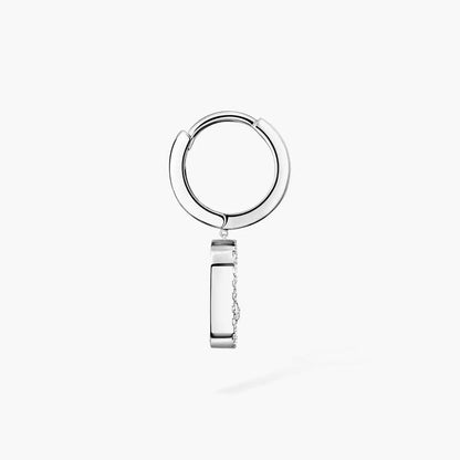 [Aetheris]MOVE UNO SINGLE DIAMOND HOOP EARRINGS