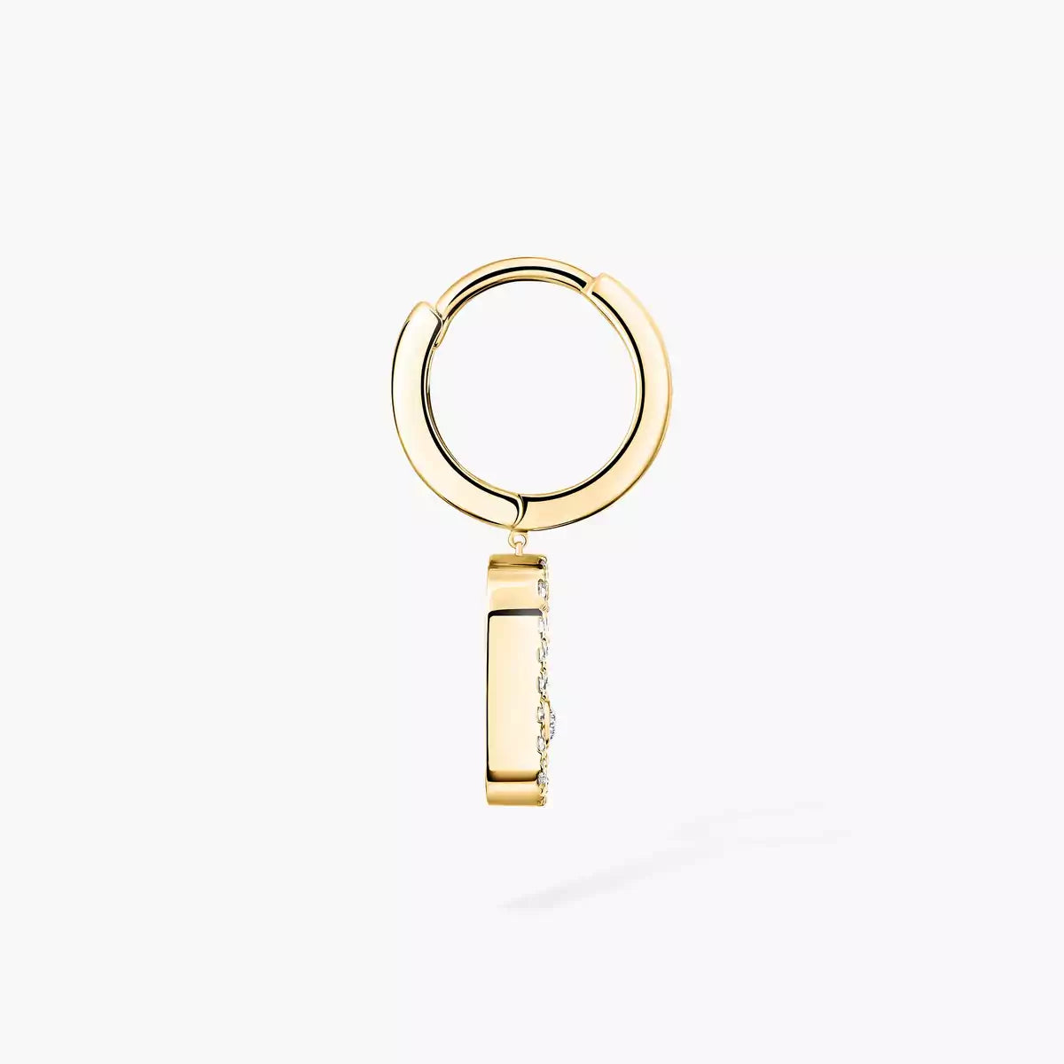 [Aetheris]MOVE UNO SINGLE DIAMOND HOOP EARRINGS
