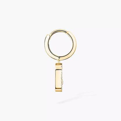 [Aetheris]MOVE UNO SINGLE DIAMOND HOOP EARRINGS