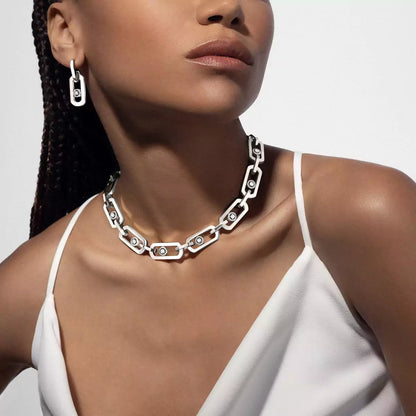 [Aetheris]SO MOVE XL DIAMOND PENDANT EARRINGS