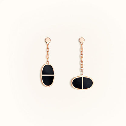 [Aetheris]CHAINE VERSO BLACK CERAMIC EARRINGS
