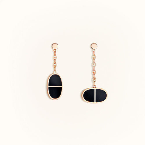 [Aetheris]CHAINE VERSO BLACK CERAMIC EARRINGS