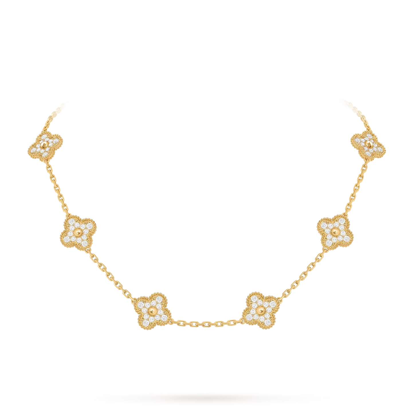 [Aetheris]KLASSISCHE GLÜCKS-KLEE-HALSKETTE MIT 10 MOTIVEN AUS DER GOLD-KOLLEKTION
