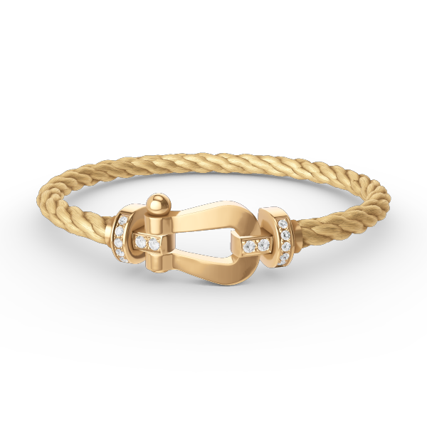 [Aetheris]FORCE LARGE HORSESHOE HALB DIAMANT ARMREIF – GOLD