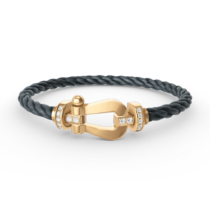 [Aetheris]FORCE LARGE HORSESHOE HALB DIAMANT ARMREIF – GOLD