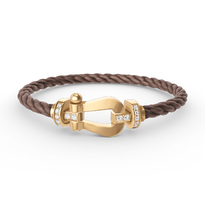 [Aetheris]FORCE LARGE HORSESHOE HALB DIAMANT ARMREIF – GOLD