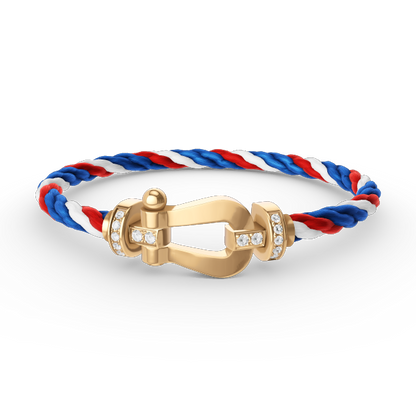 [Aetheris]FORCE LARGE HORSESHOE HALB DIAMANT ARMREIF – GOLD