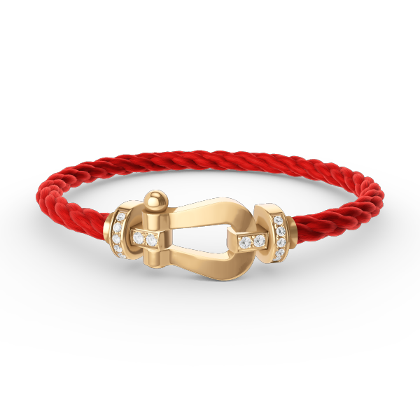 [Aetheris]FORCE LARGE HORSESHOE HALB DIAMANT ARMREIF – GOLD