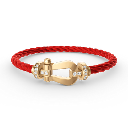 [Aetheris]FORCE LARGE HORSESHOE HALB DIAMANT ARMREIF – GOLD
