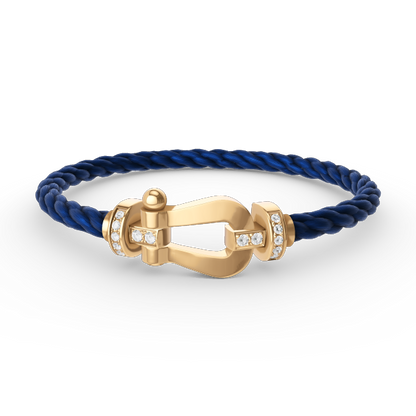 [Aetheris]FORCE LARGE HORSESHOE HALB DIAMANT ARMREIF – GOLD