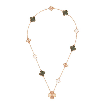 [Aetheris]DETACHABLE 15-MOTIF CLOVER STATEMENT SET - GREY MOTHER-OF-PEARL & LASER