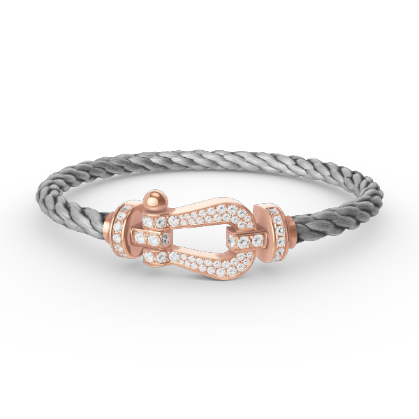 [Aetheris]KRAFT GROSSES HUFEISEN VOLL DIAMANT ARMREIF - ROSÉGOLD
