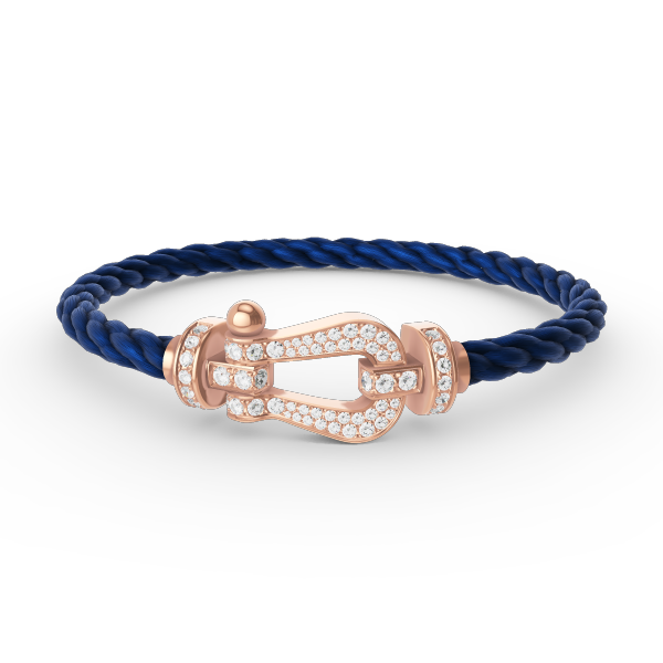 [Aetheris]KRAFT GROSSES HUFEISEN VOLL DIAMANT ARMREIF - ROSÉGOLD